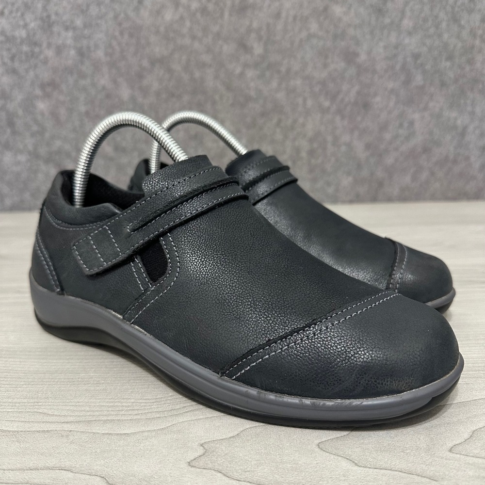 Orthofeet Solerno Shoes Womens 8.5 Gray Leather Orthopedic Strap Casual Comfort